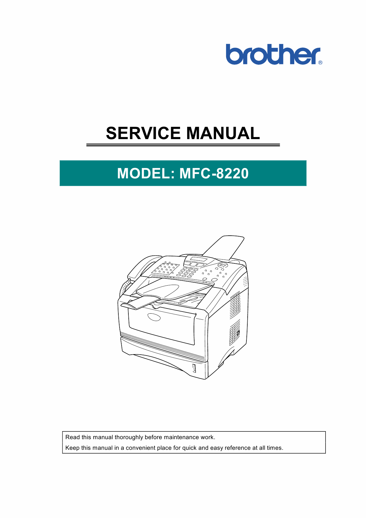 Brother MFC 8220 Service Manual and Parts-1